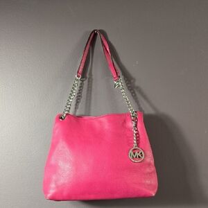 Michael Kors Fuchsia Leather Shoulder Bag